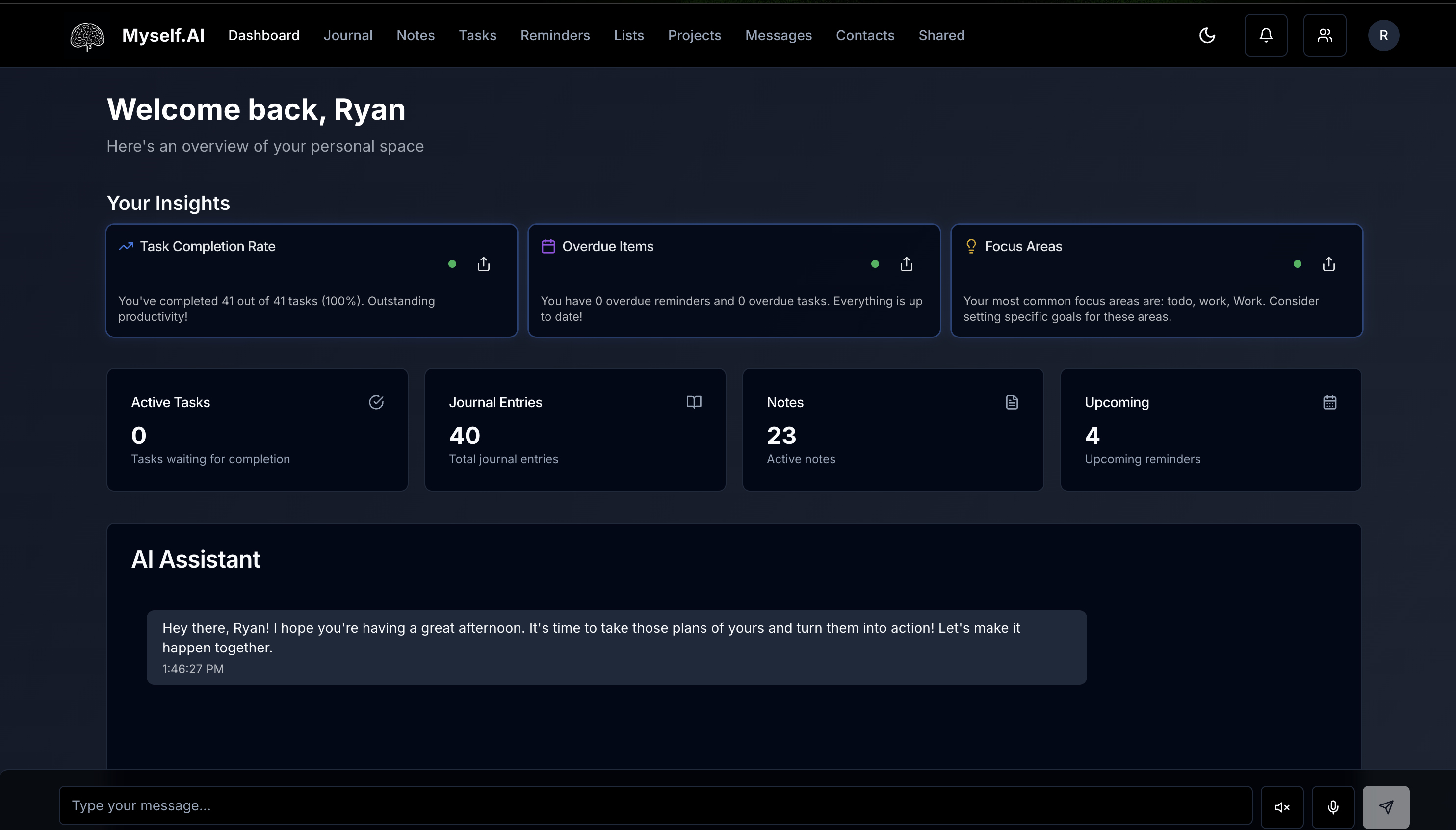 Unified Dashboard interface